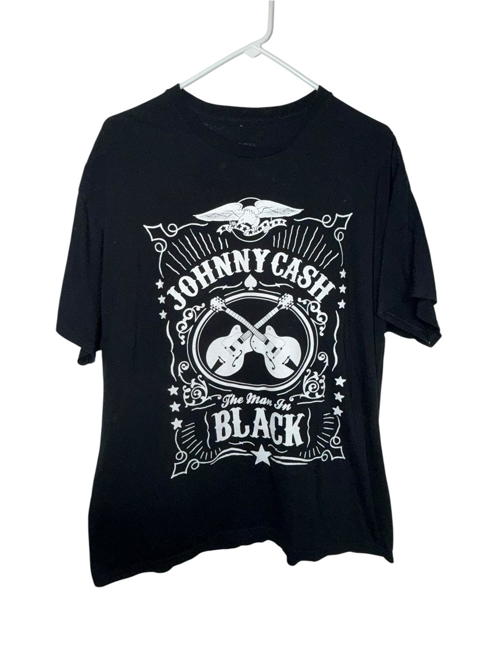 Black Johnny Cash Graphic Short-Sleeve Tee